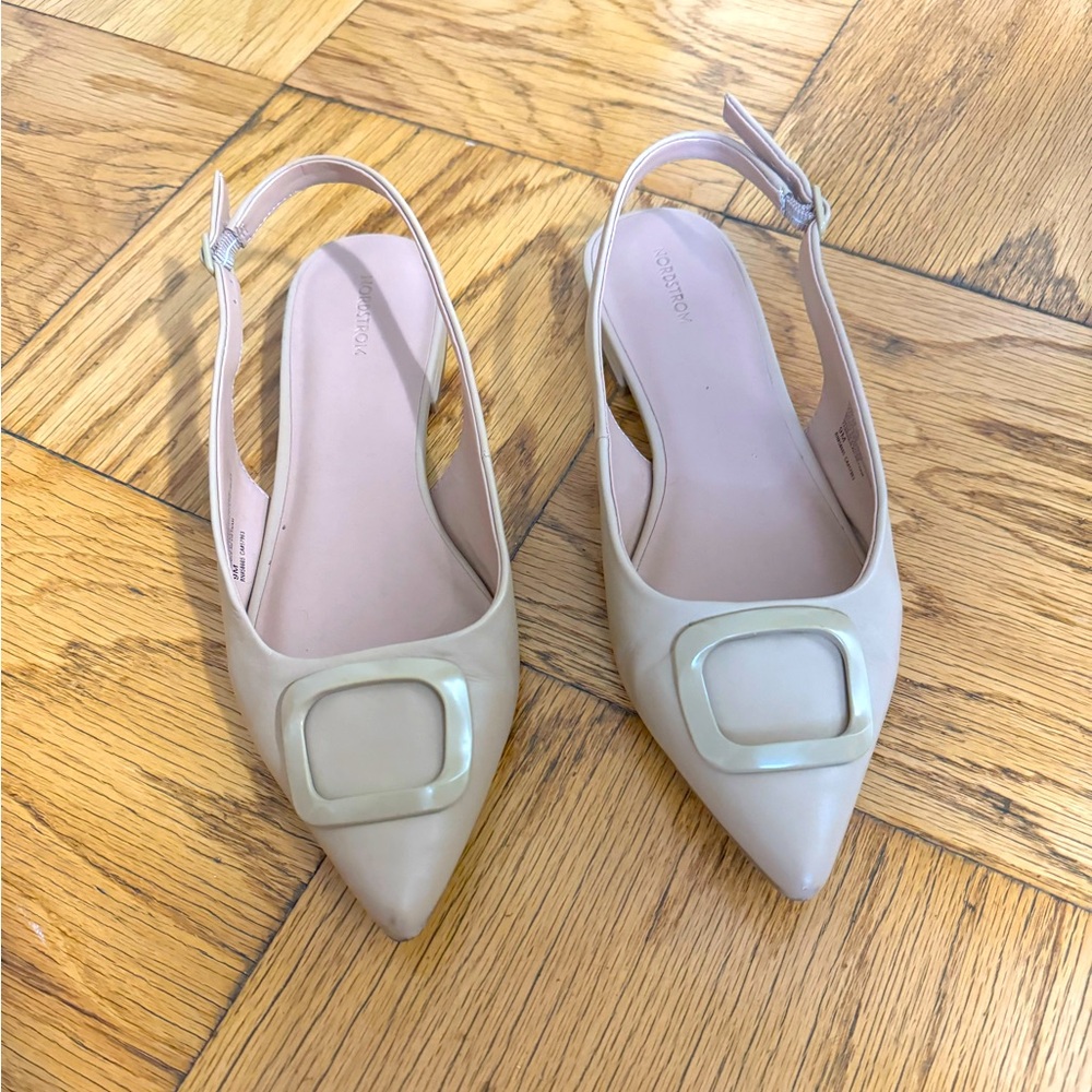Becca Pointed Toe Slingback Flat (Women)